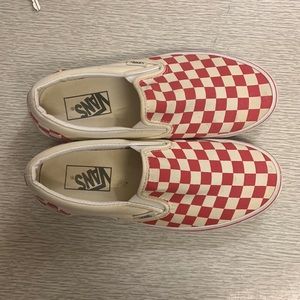 Vans Authentic red Checkerboard Skate Shoes